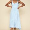 Women Skyes Are Blue Midi Dresses | Skylie Striped Maxi Dress