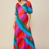 Women Skyes Are Blue Maxi Dresses | Iliana Multicolor Tiered Dress