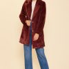 Women Skyes Are Blue Outerwear | Teddy Faux Fur Coat