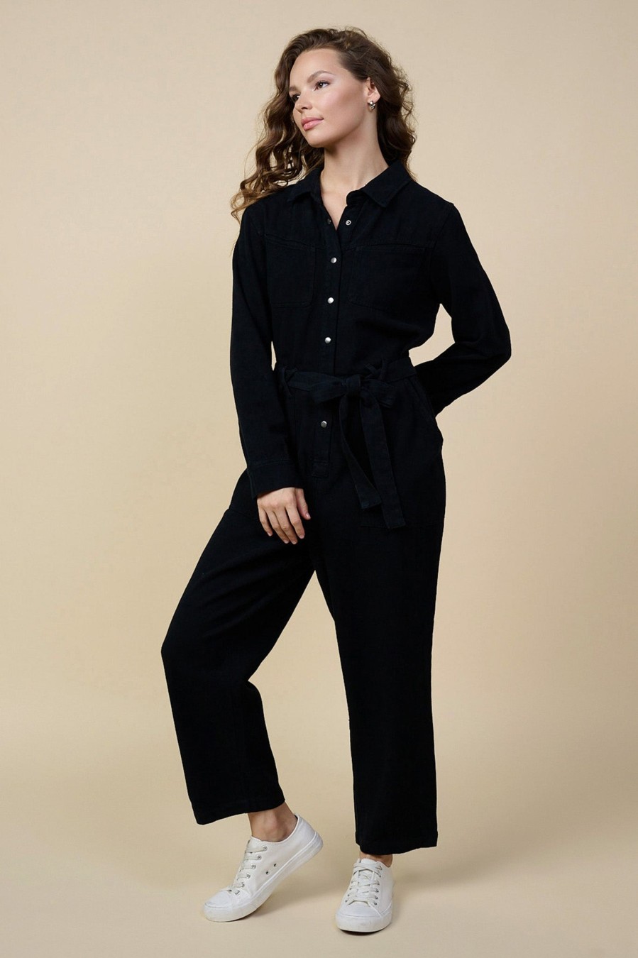 Women Skyes Are Blue Jumpsuits | Cotton Twill Utility Jumpsuit