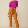 Women Skyes Are Blue Bottoms | Paper Bag Belted Pants