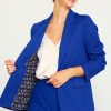 Women Skyes Are Blue Blazers | Knit Tailored Blazer