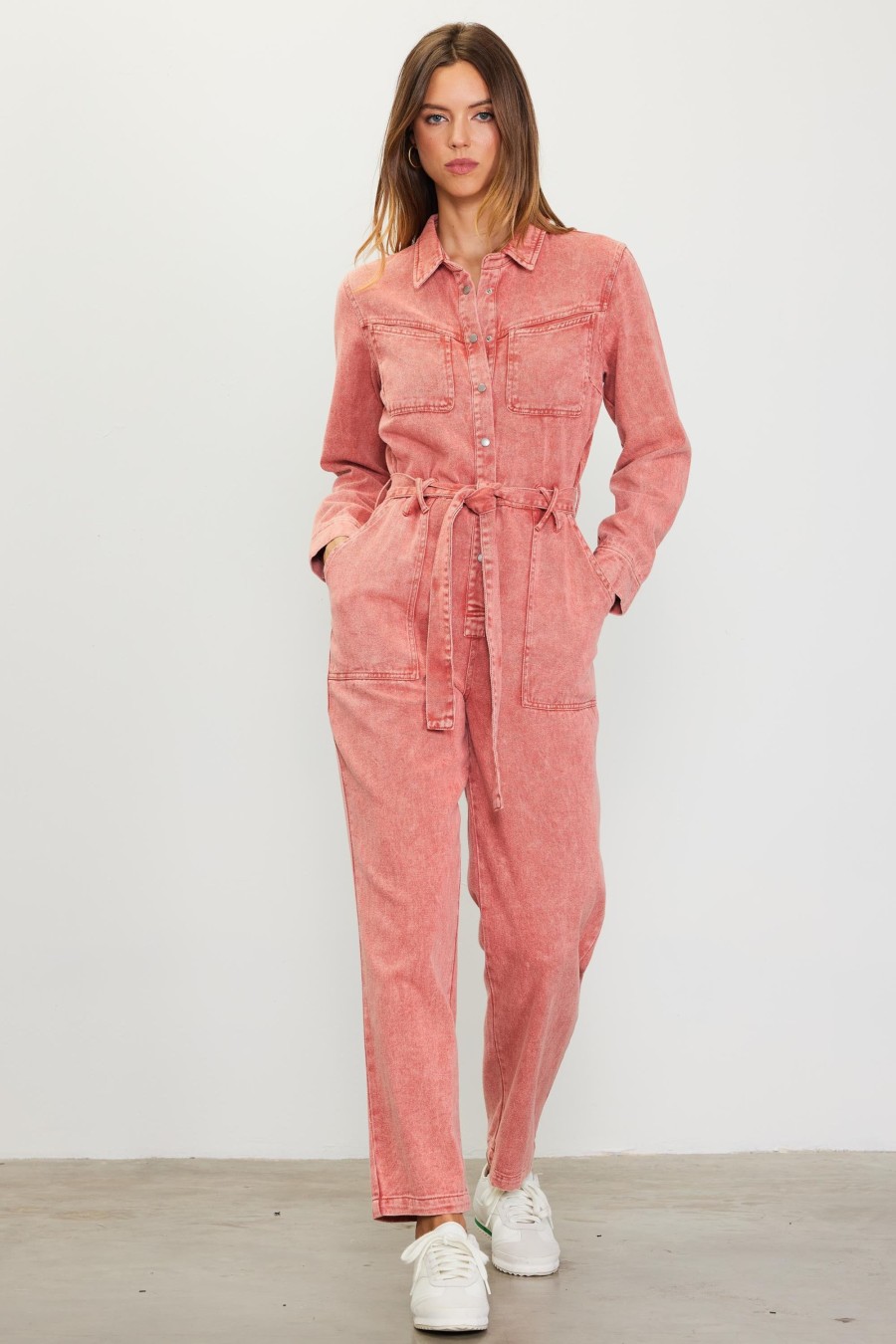 Women Skyes Are Blue Jumpsuits | Cotton Twill Utility Jumpsuit