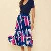 Women Skyes Are Blue Bottoms | Geo Print Pleated Skirt