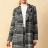 Women Skyes Are Blue Outerwear | Plaid Single Button Coat