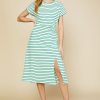 Women Skyes Are Blue Midi Dresses | Twist Detail Knit Dress