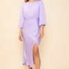 Women Skyes Are Blue Midi Dresses | Mariela Front Slit Midi Dress