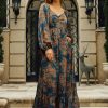 Women Skyes Are Blue Maxi Dresses | Sweetheart Neckline Longsleeve Maxi Dress