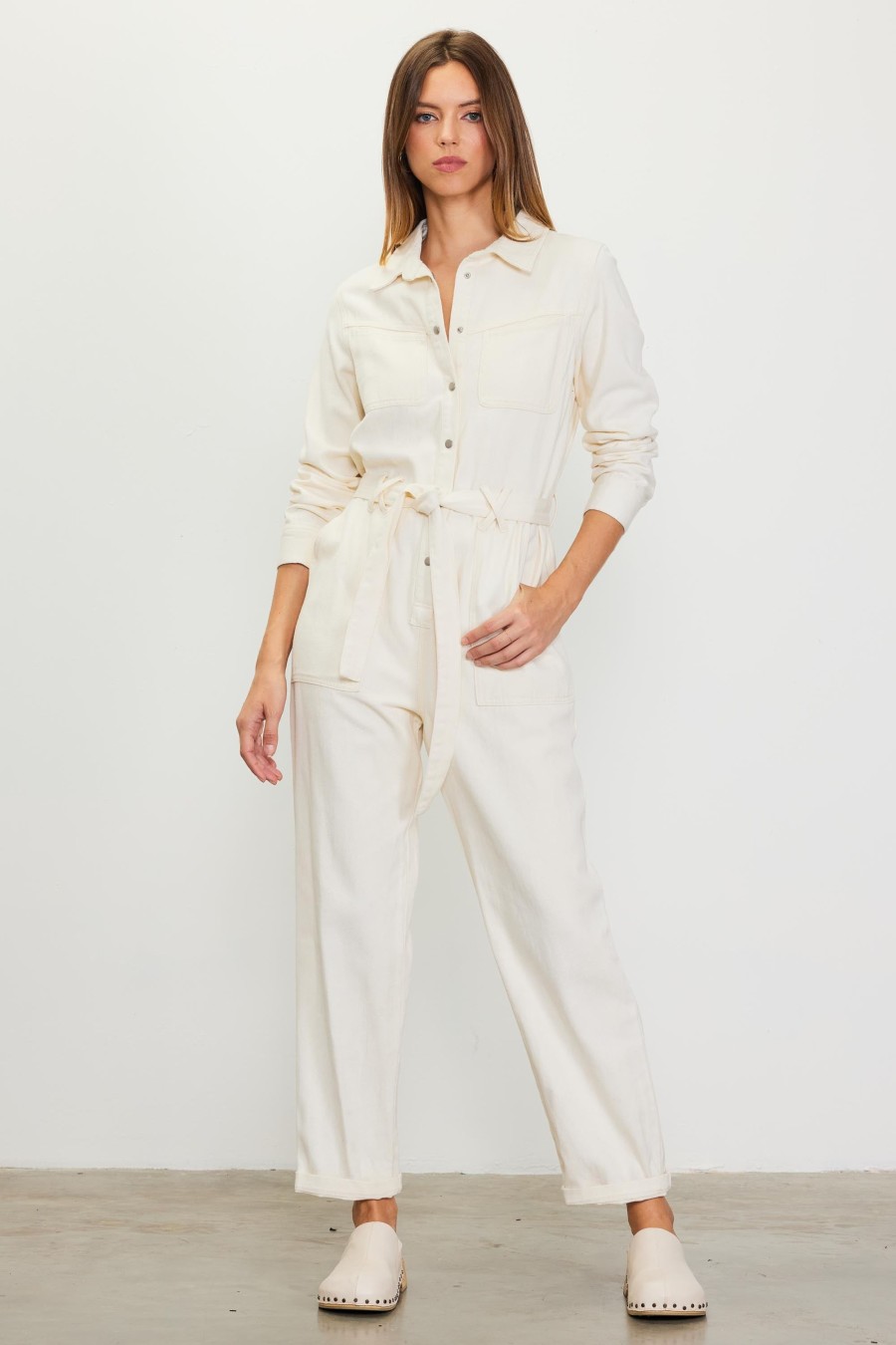 Women Skyes Are Blue Jumpsuits | Cotton Twill Utility Jumpsuit