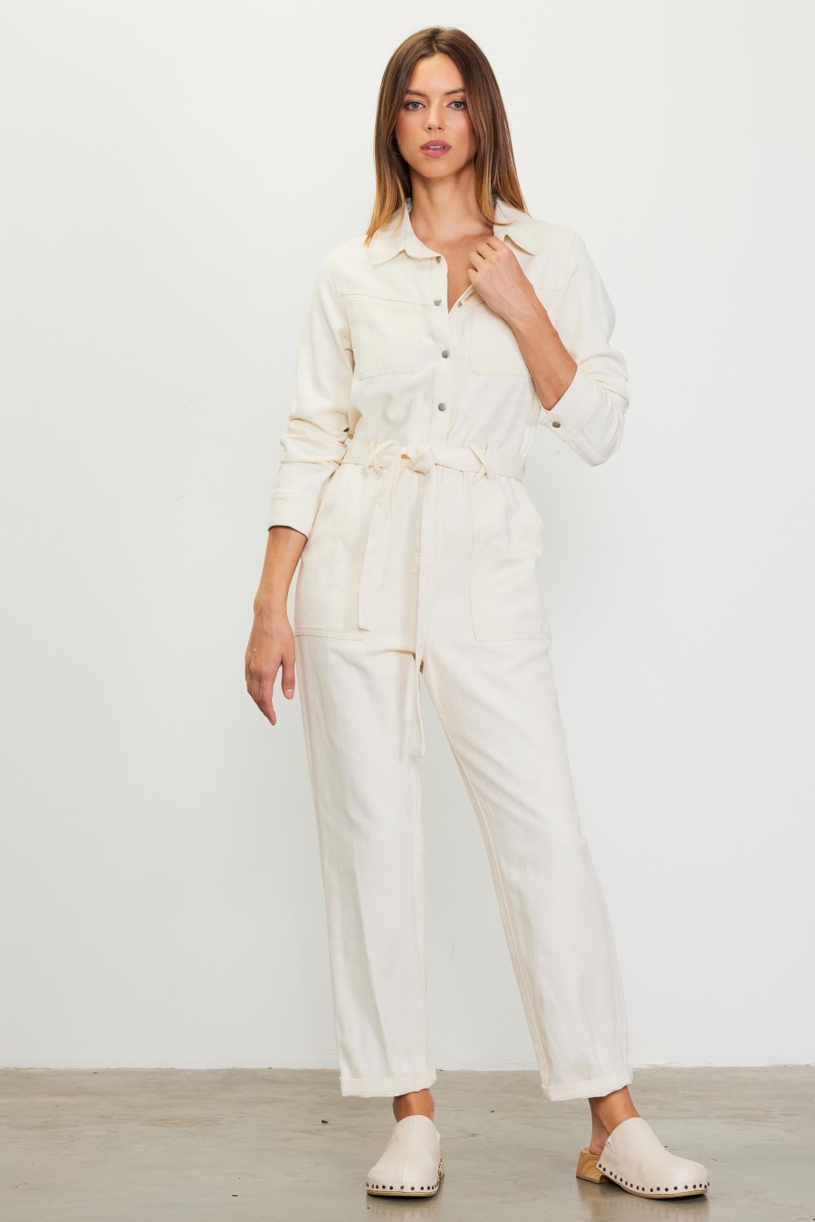 Women Skyes Are Blue Jumpsuits | Cotton Twill Utility Jumpsuit