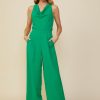 Women Skyes Are Blue Jumpsuits | Sleeveless Cowl Neck Jumpsuit