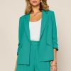 Women Skyes Are Blue Blazers | Recycled Shirred Sleeve Blazer