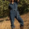 Women Skyes Are Blue Jumpsuits | Denim Utility Jumpsuit