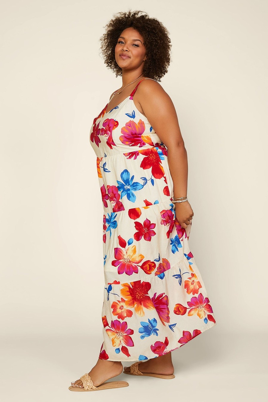 Women Skyes Are Blue Maxi Dresses | Plus Size - Flora Maxi Dress