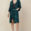 Women Skyes Are Blue Outerwear | Belted Sequin Duster